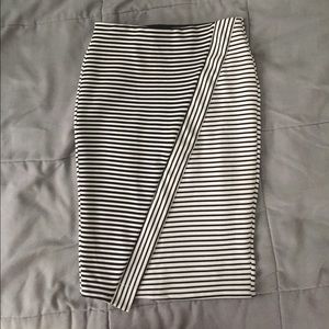 Zara striped bodycon skirt